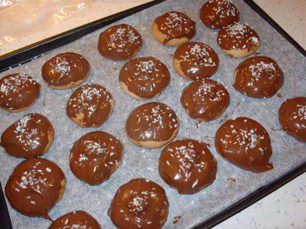 Pains d epices apres glacage au chocolat