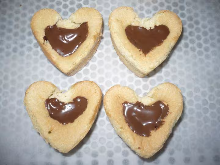 Barquettes maison forme coeur