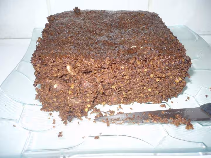 Gateau chocolat noisettes en 7mn au micro ondes