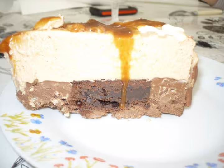 Gateau mousse carambar interieur