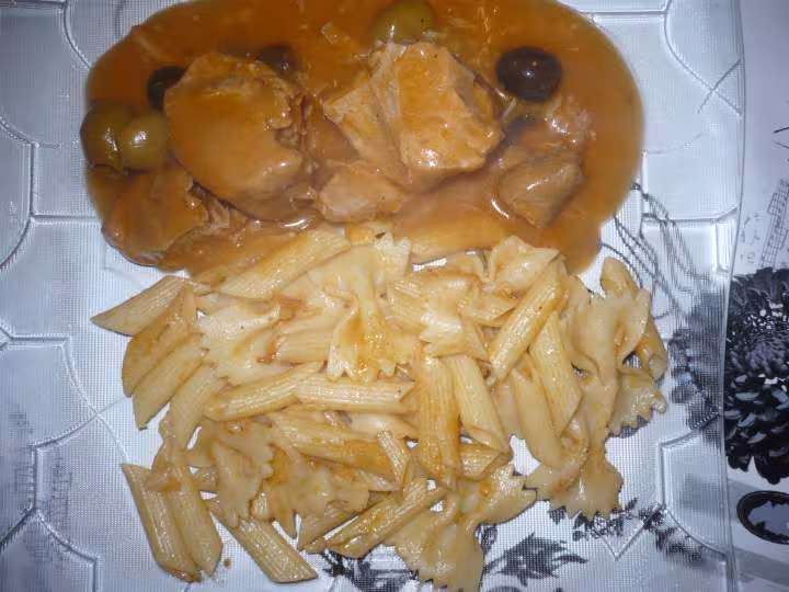 Saute de porc aux olives