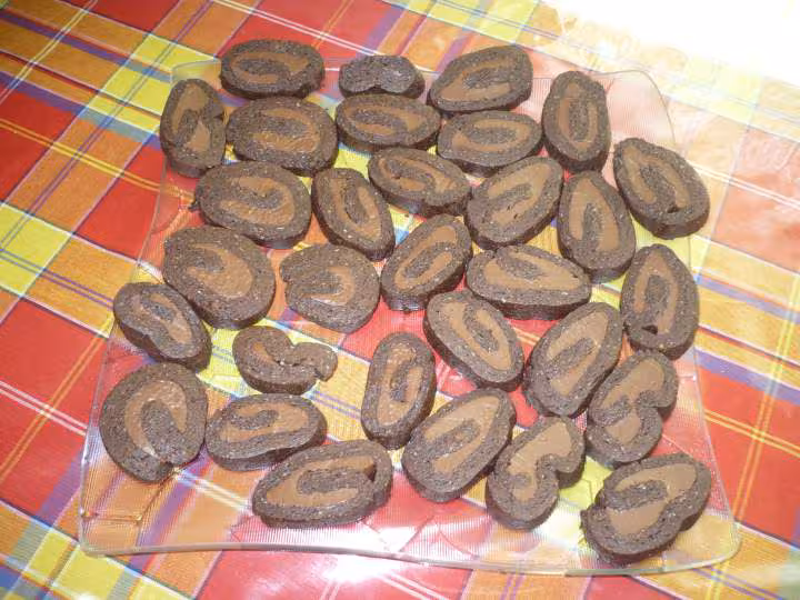 Spirales de chocolat aux noisettes 2eme test