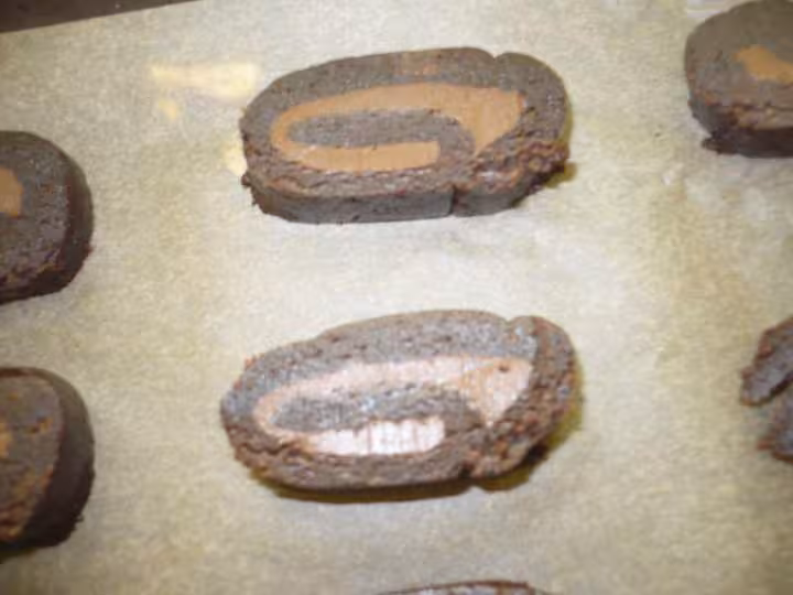Spirales de chocolat aux noisettes 2eme test avant cuisson