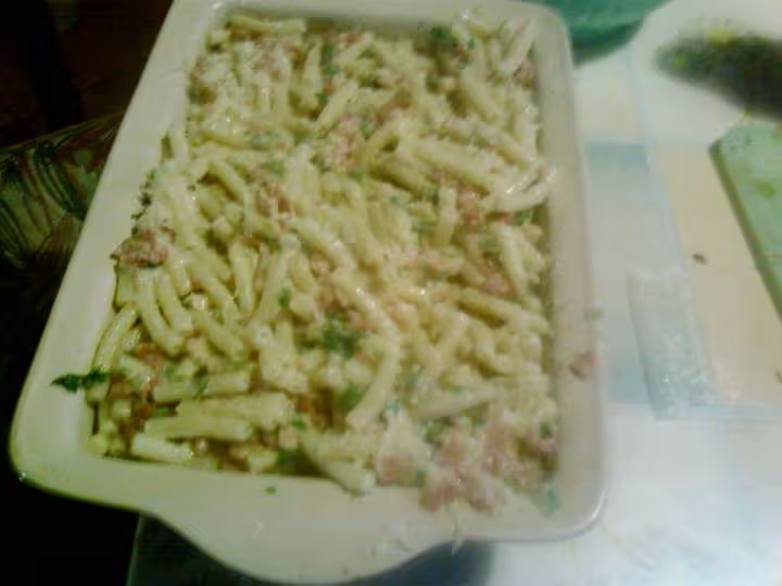 Gratin avec farce des coquilles