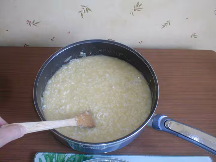 Risotto en cours de cuisson