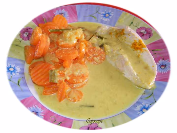 Poulet aux carottes coco curry