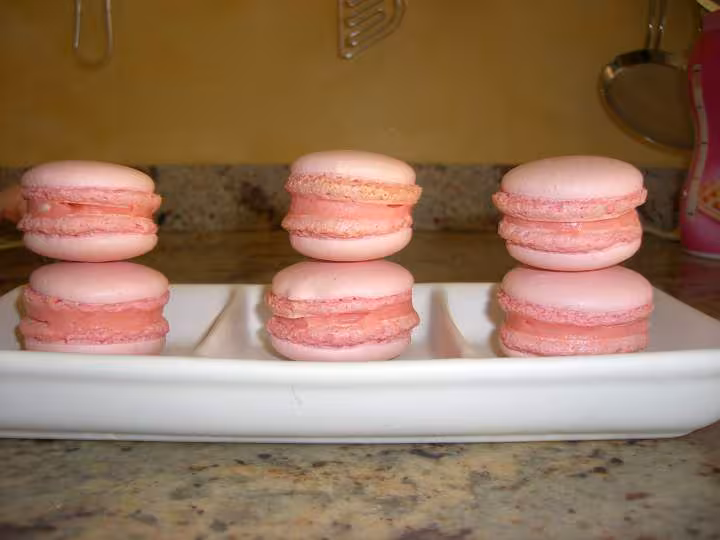 Macarons fraise tagada