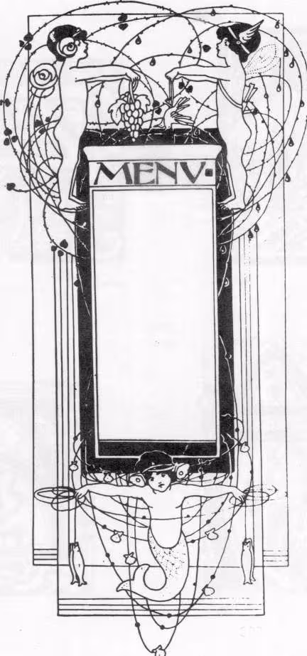 Fond menu art deco
