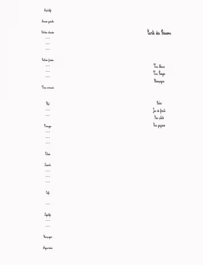 Idee de menu