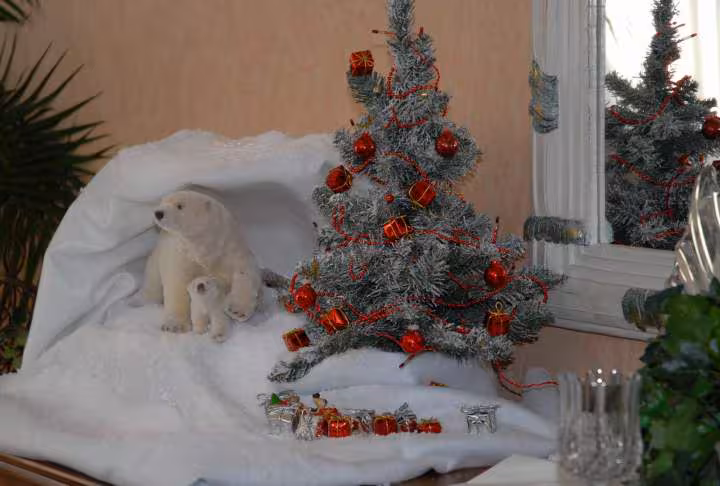 Deco noel maman ourse et son petit