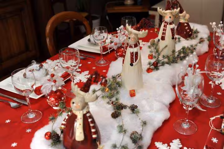 Table de noel au pays des rennes