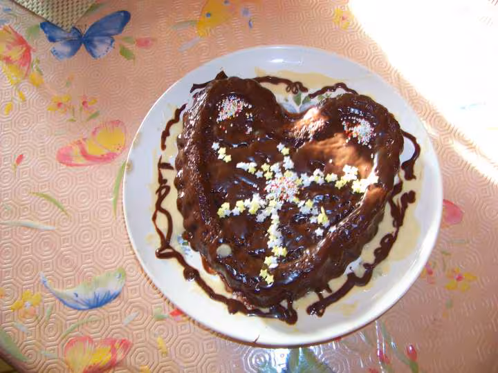 Gateau coeur au chocolat au lait