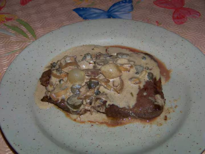 Steaks au 2 deux vinaigres et au poivre vert