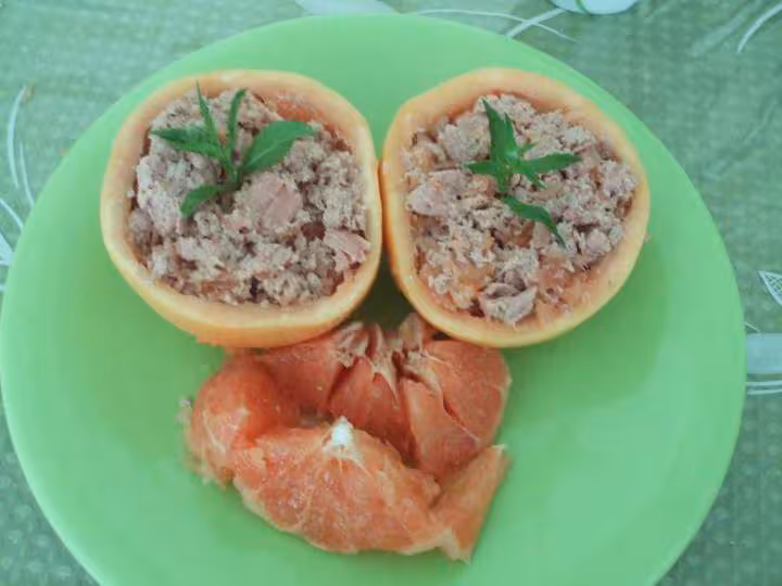 Thon en salade pamplemousse