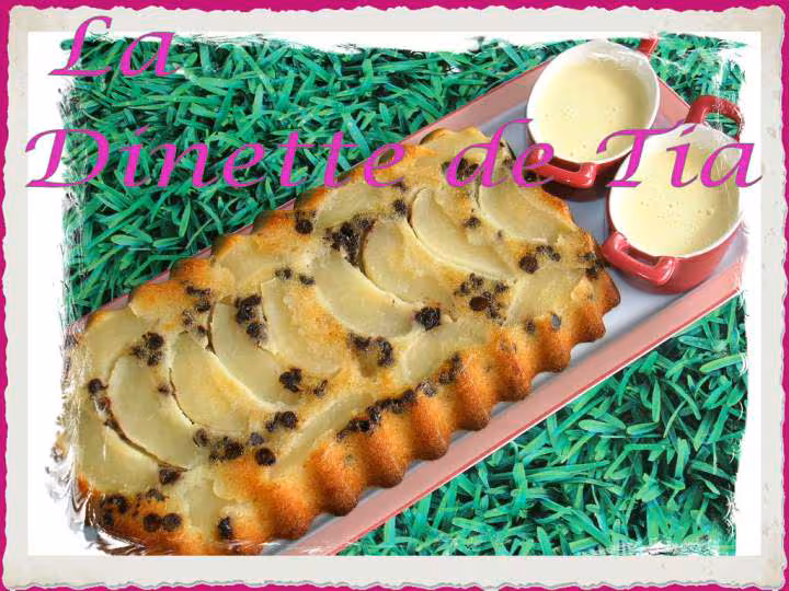 Financier aux poires et aux pepites