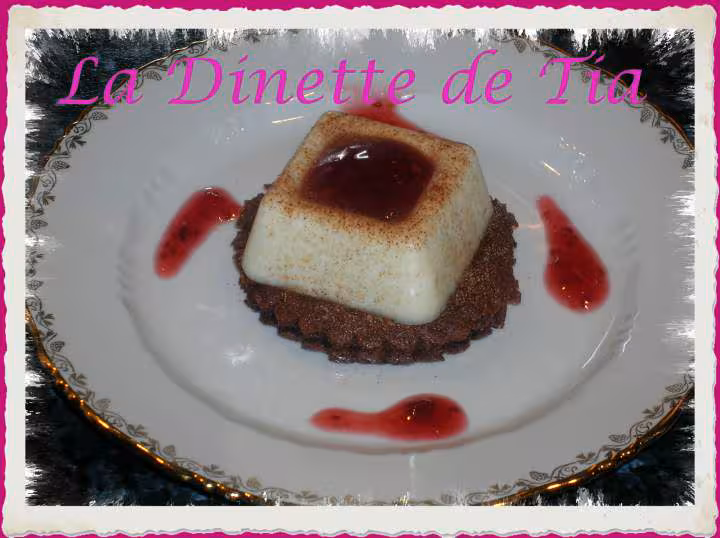 Panna cotta vanille sauce framboise