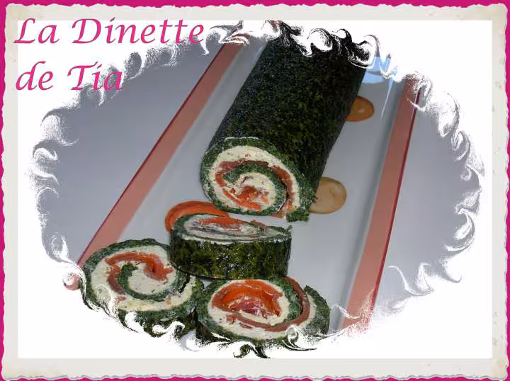 Roule aux epinards saumon et boursin