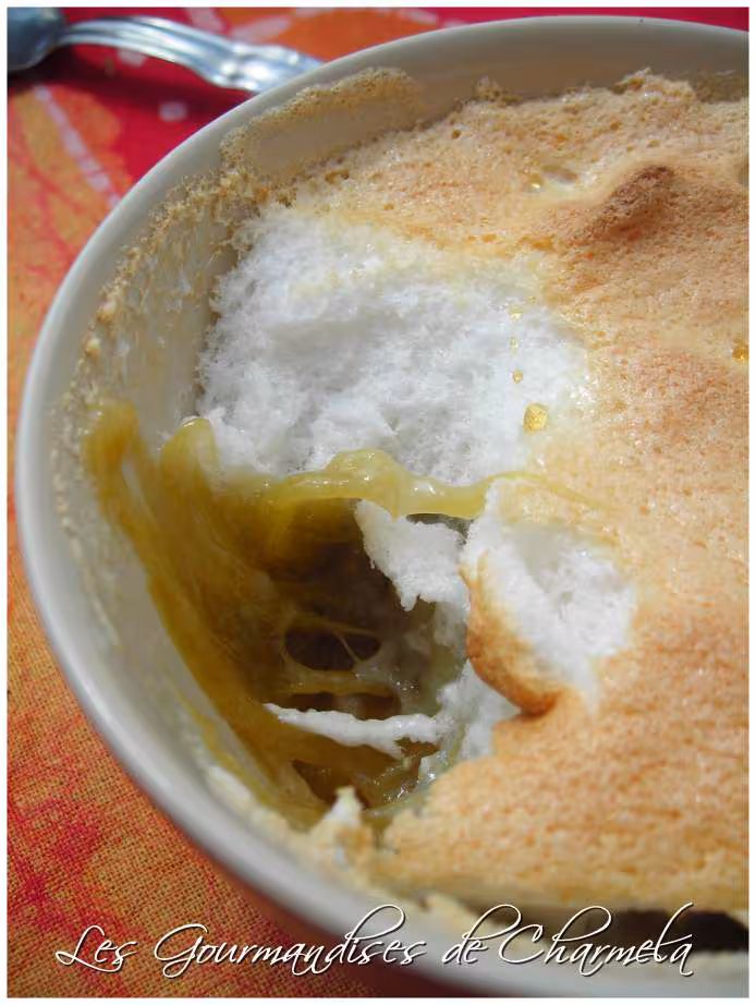 Compotee de rhubarbe et sa meringue