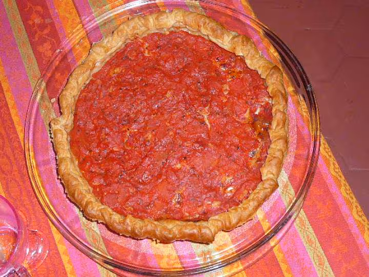 Tarte tomate comte basilic