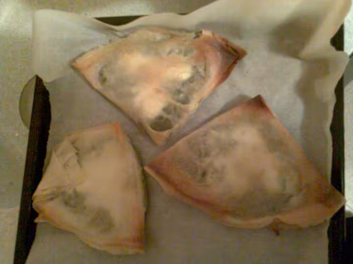 Samossas jambon chevre epinards