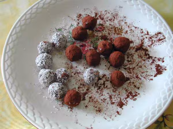 Truffes chocolat et noix de coco