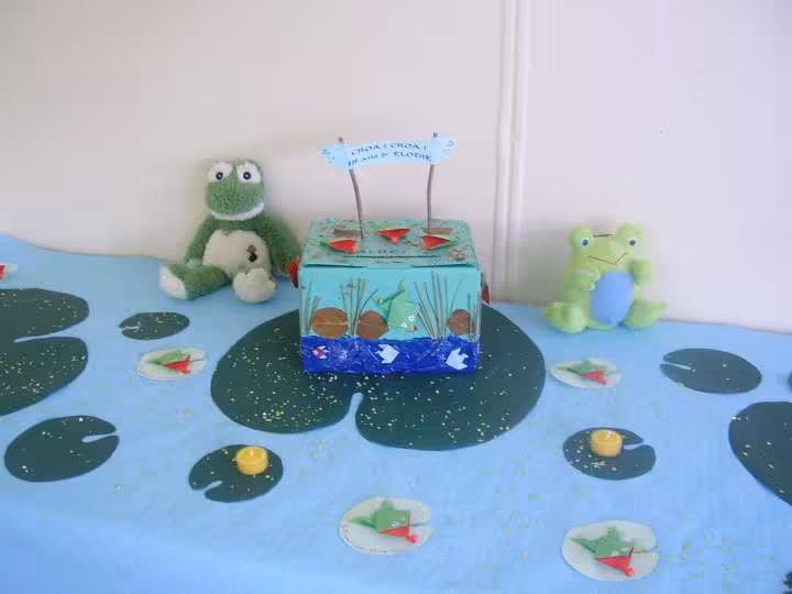Table cadeaux amp urne grenouille