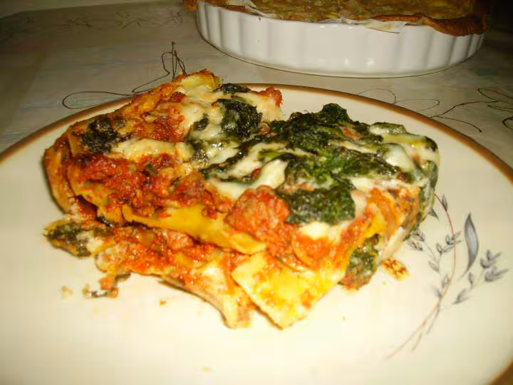 Un restant de lasagne aux epinards