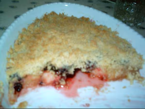 Crumble pomme mures