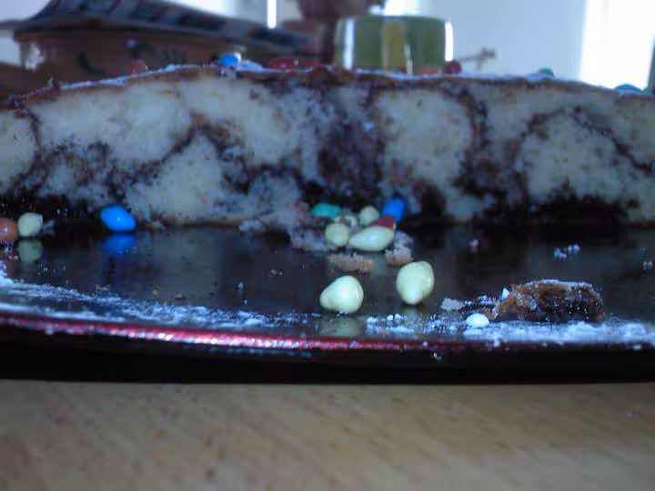 Interieur du gateau au yaourt au nutella