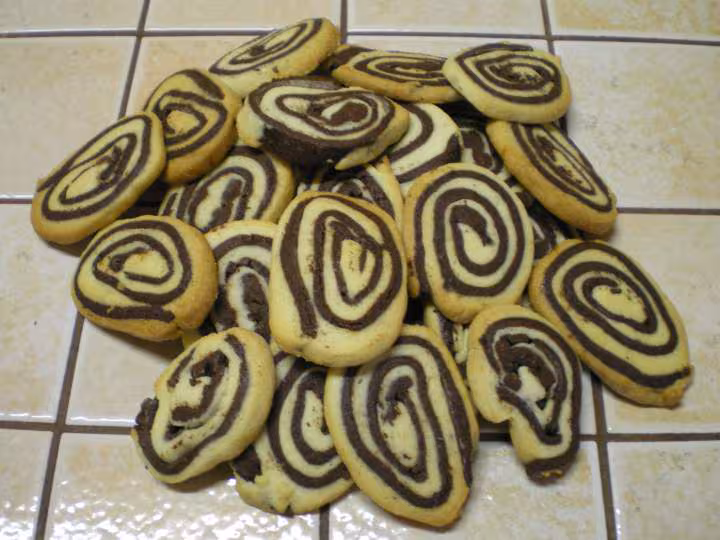 Biscuit sable escargot choco et vanille