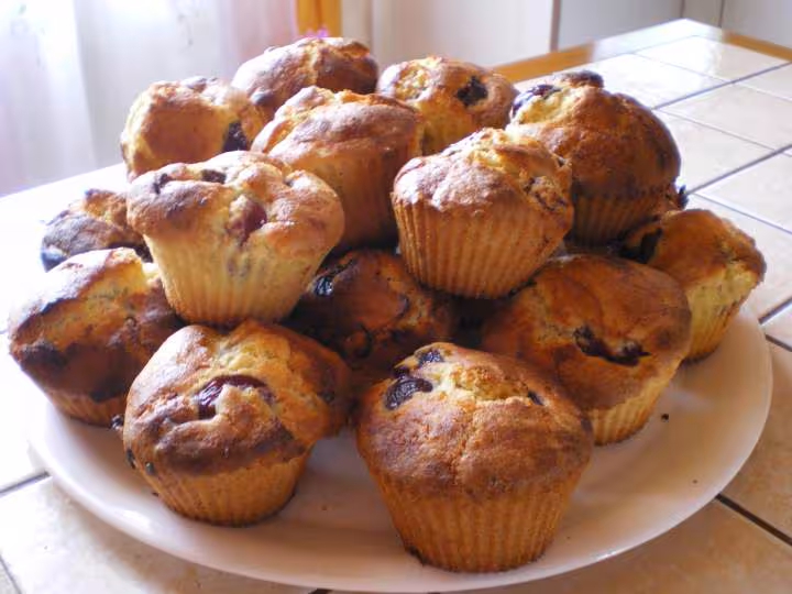 Muffins a la cerises