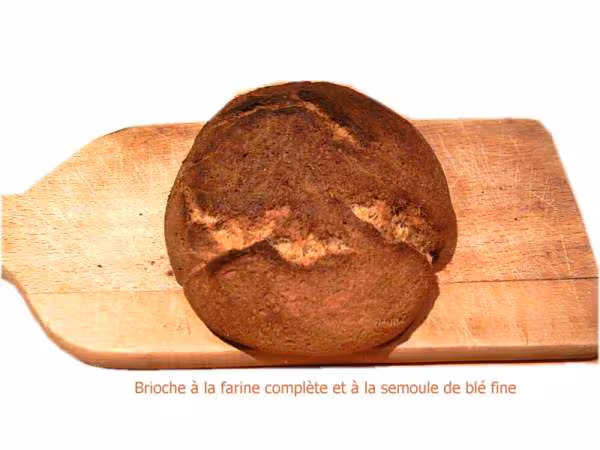 Brioche complete et farine de semoule de ble dur fine