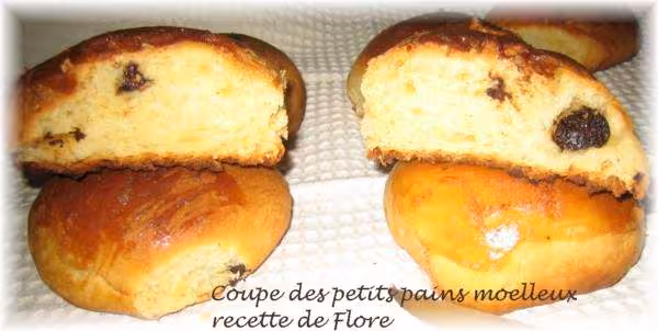 Coupe des petits pains moelleux de flore