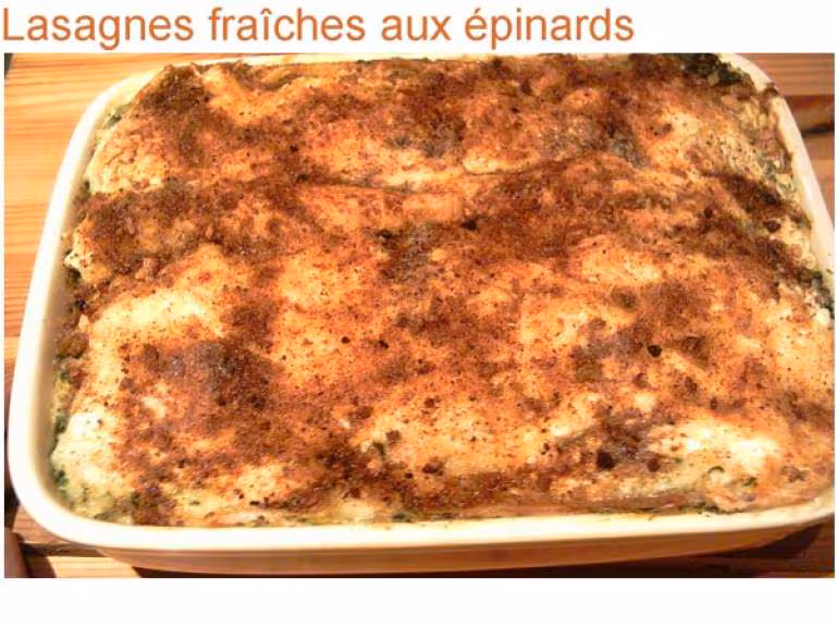 Lasagnes aux epinards et st moret