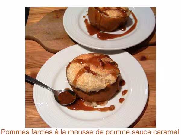 Pommes farcies 0 la mousse de pomme sauce caramel 2