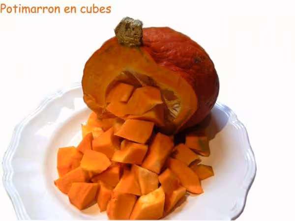Potimarron en cubes
