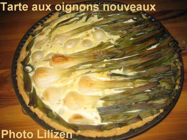 Tarte aux oignons nouveaux