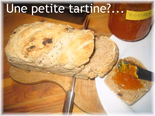 Une tartine a la confiture de potiron