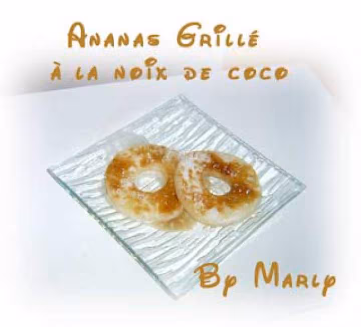 Ananas grille a la noix de coco