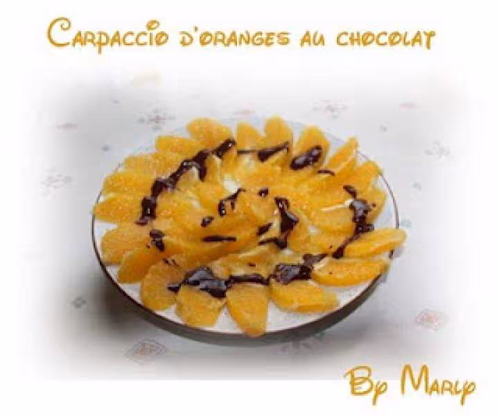 Carpaccio d oranges au chocolat