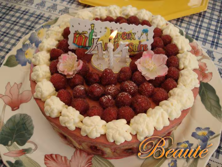 Bavarois aux framboises