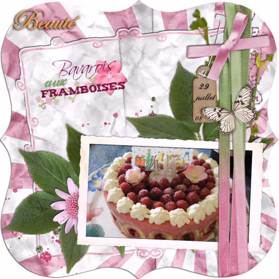 Bavarois aux framboises