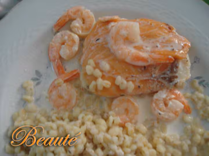 Cabillaud au saumon fume et aux crevettes