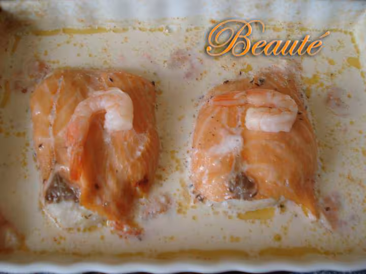 Cabillaud au saumon fume et aux crevettes