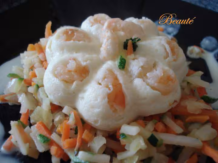Chartreuse de langoustines et legumes