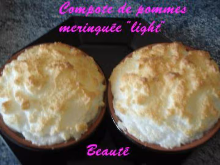 Compote de pommes meringuees light