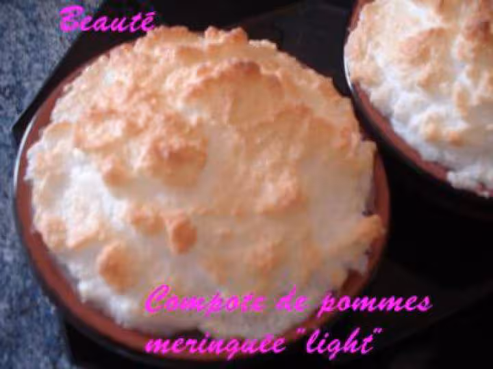 Compote de pommes meringuees light