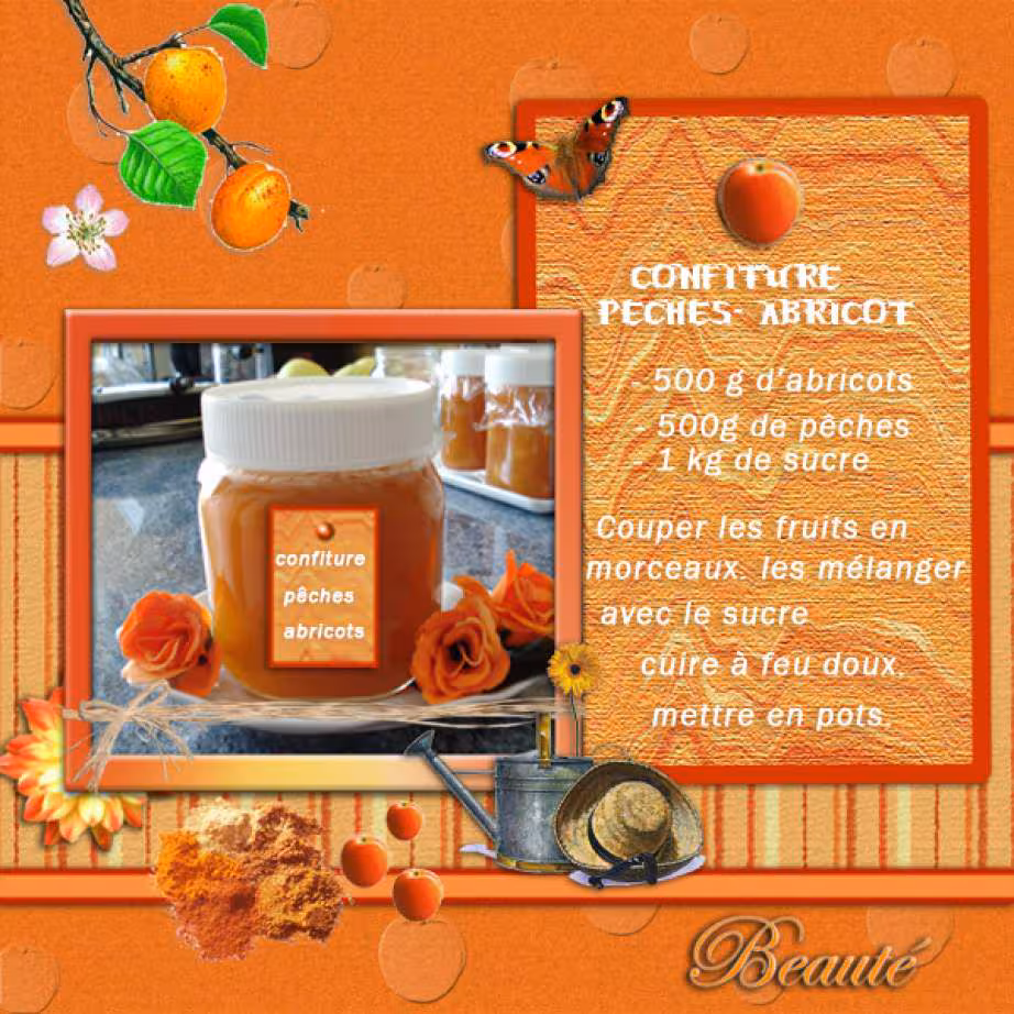 Confiture peches abricots