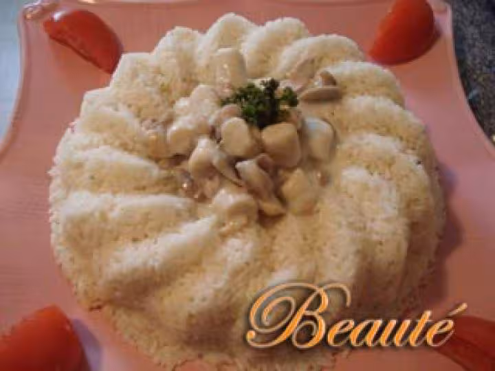 Couronne de riz et sa garniture au ris de veau