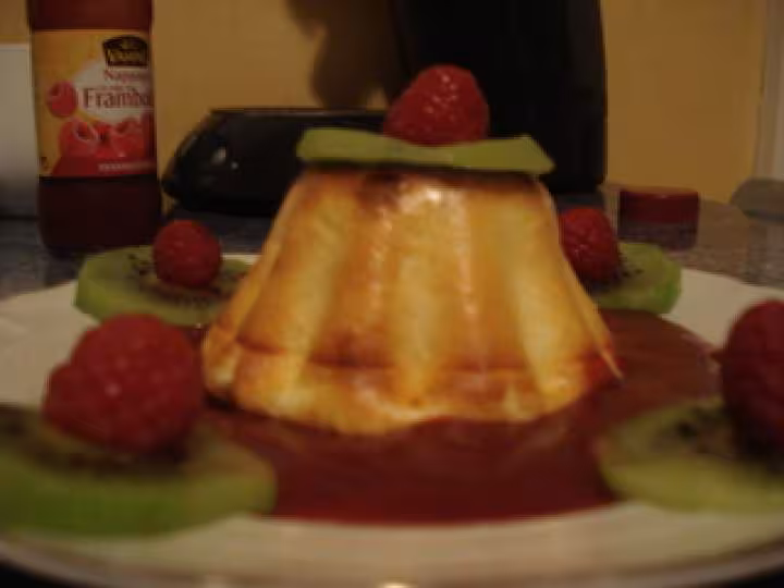 Delice a la faisselle et son coulis